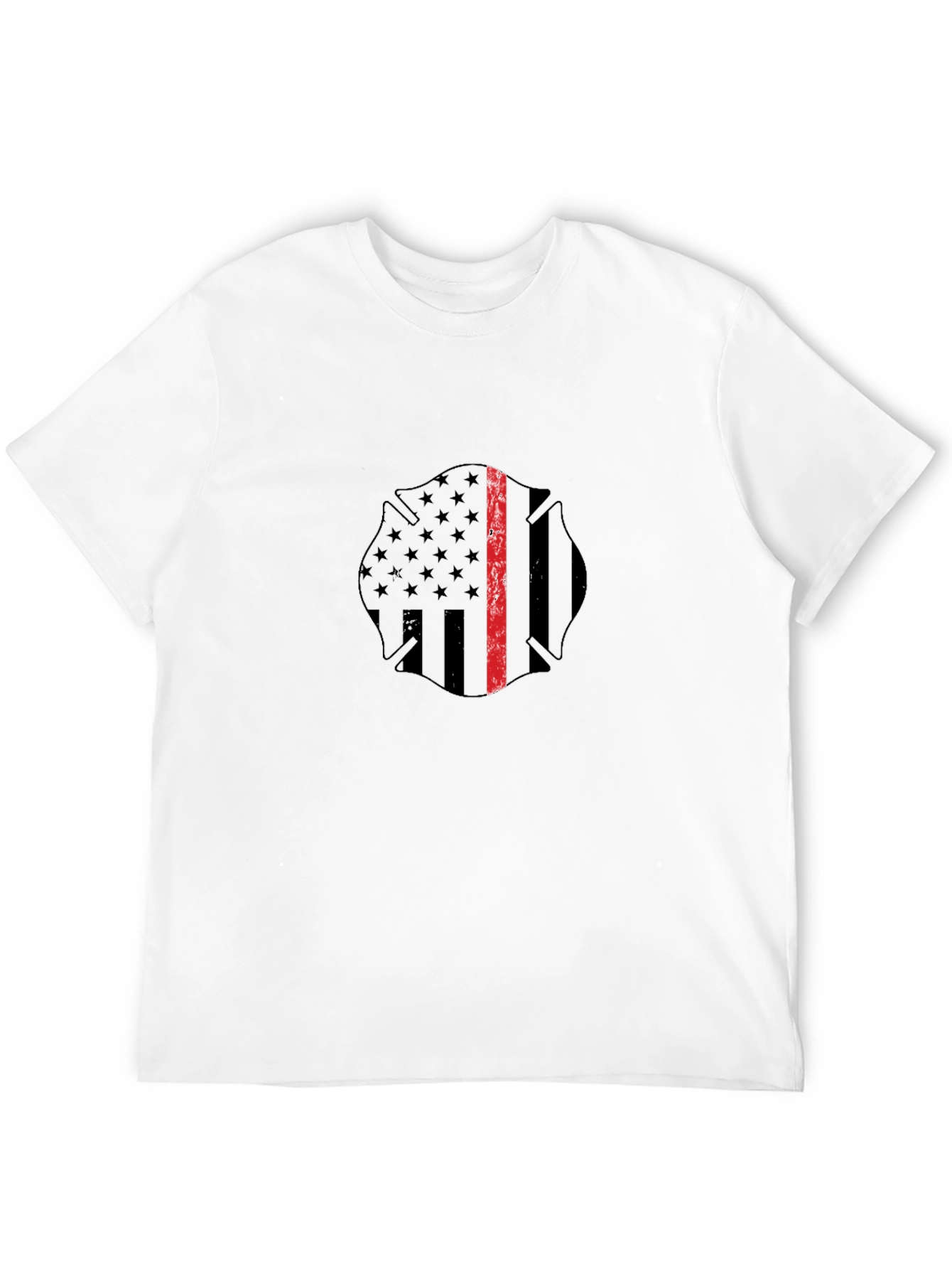 Thin Red Line Firefighter Maltase Cross T-Shirt