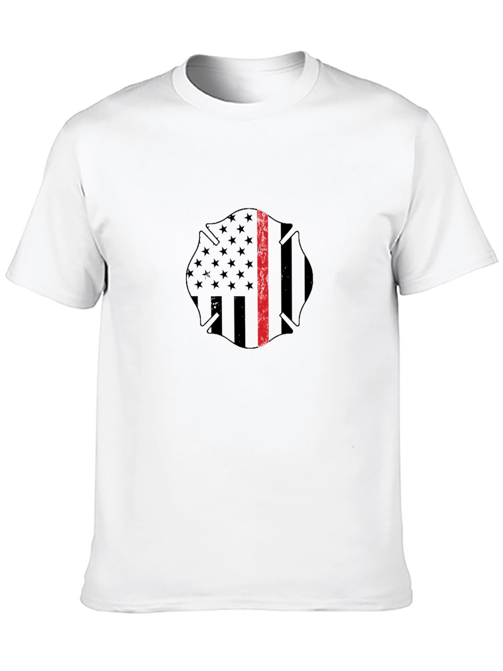 Thin Red Line Firefighter Maltase Cross T-Shirt