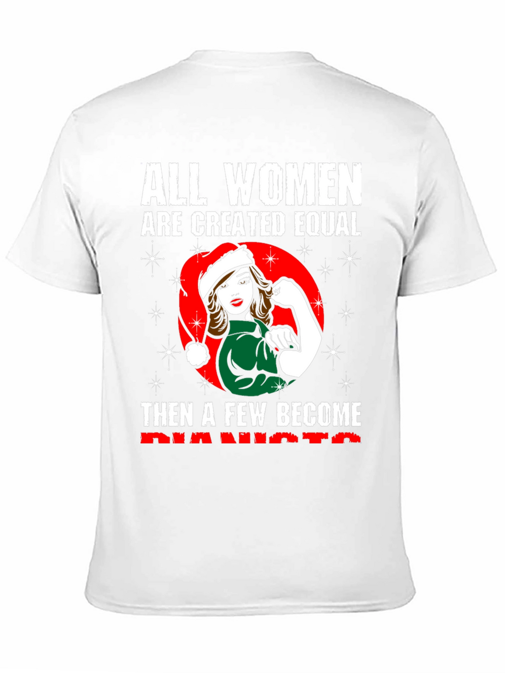Feminist Santa Pianist Womens T-Shirt