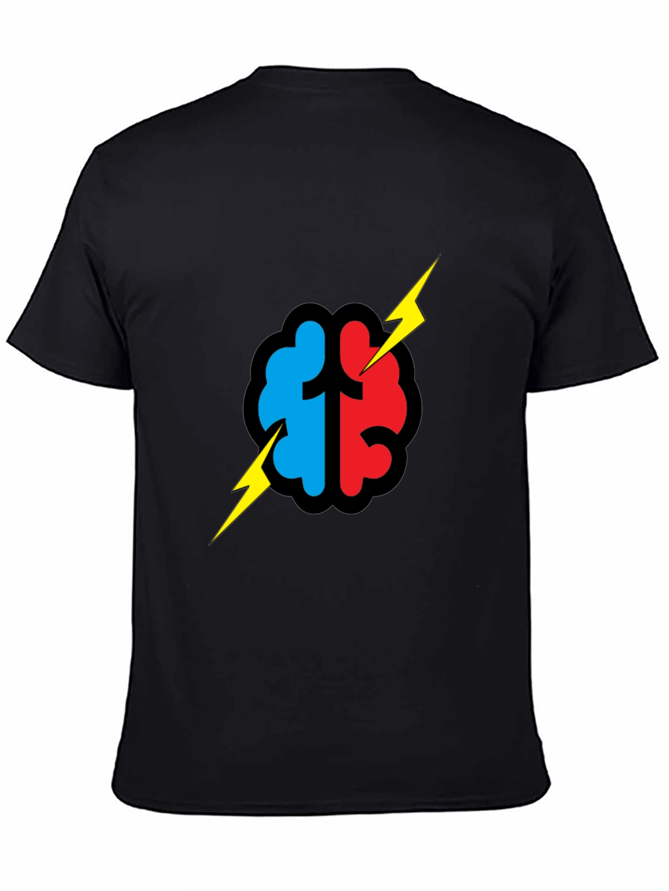 Brain Power T-Shirt - Blue/Red Graphic