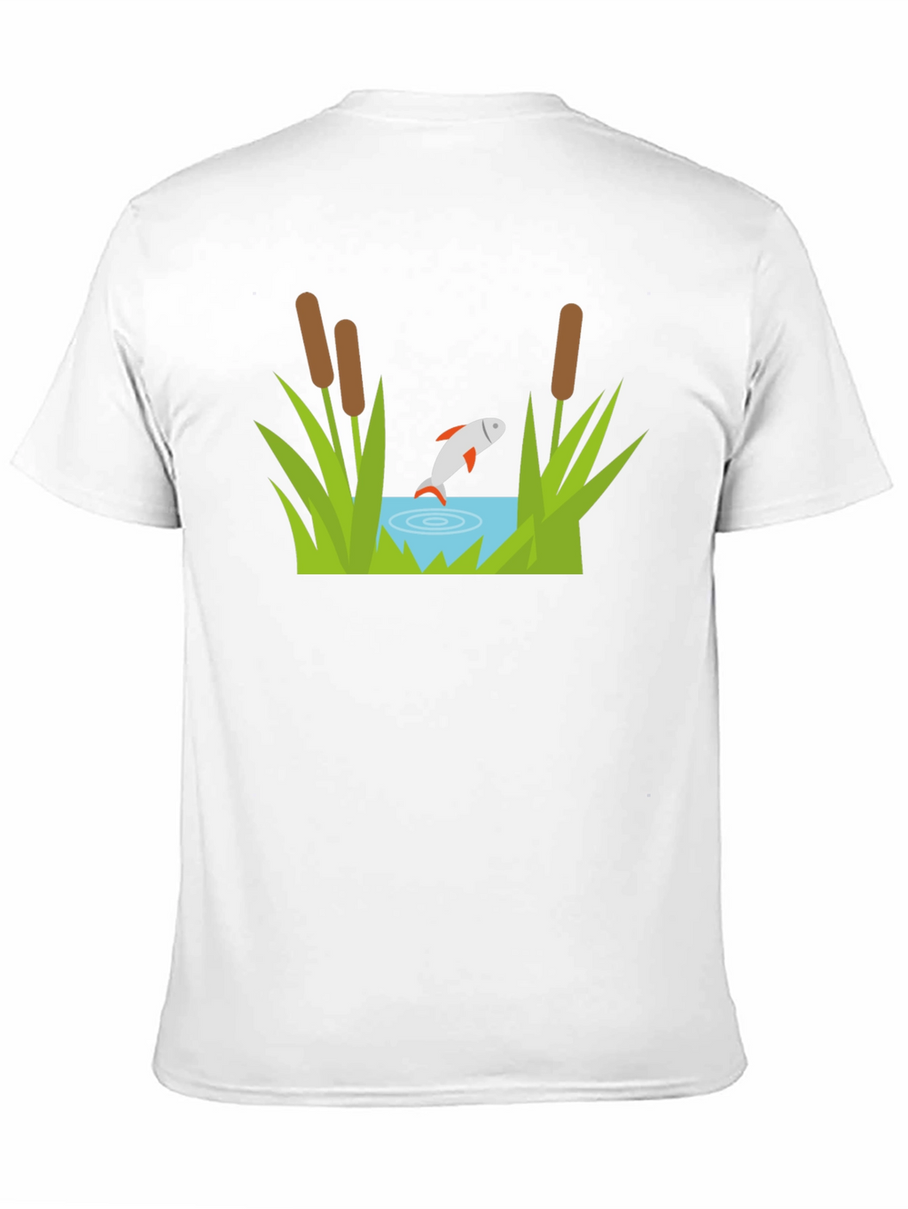 Fish Pond Graphic Tee - Black Cotton T-Shirt
