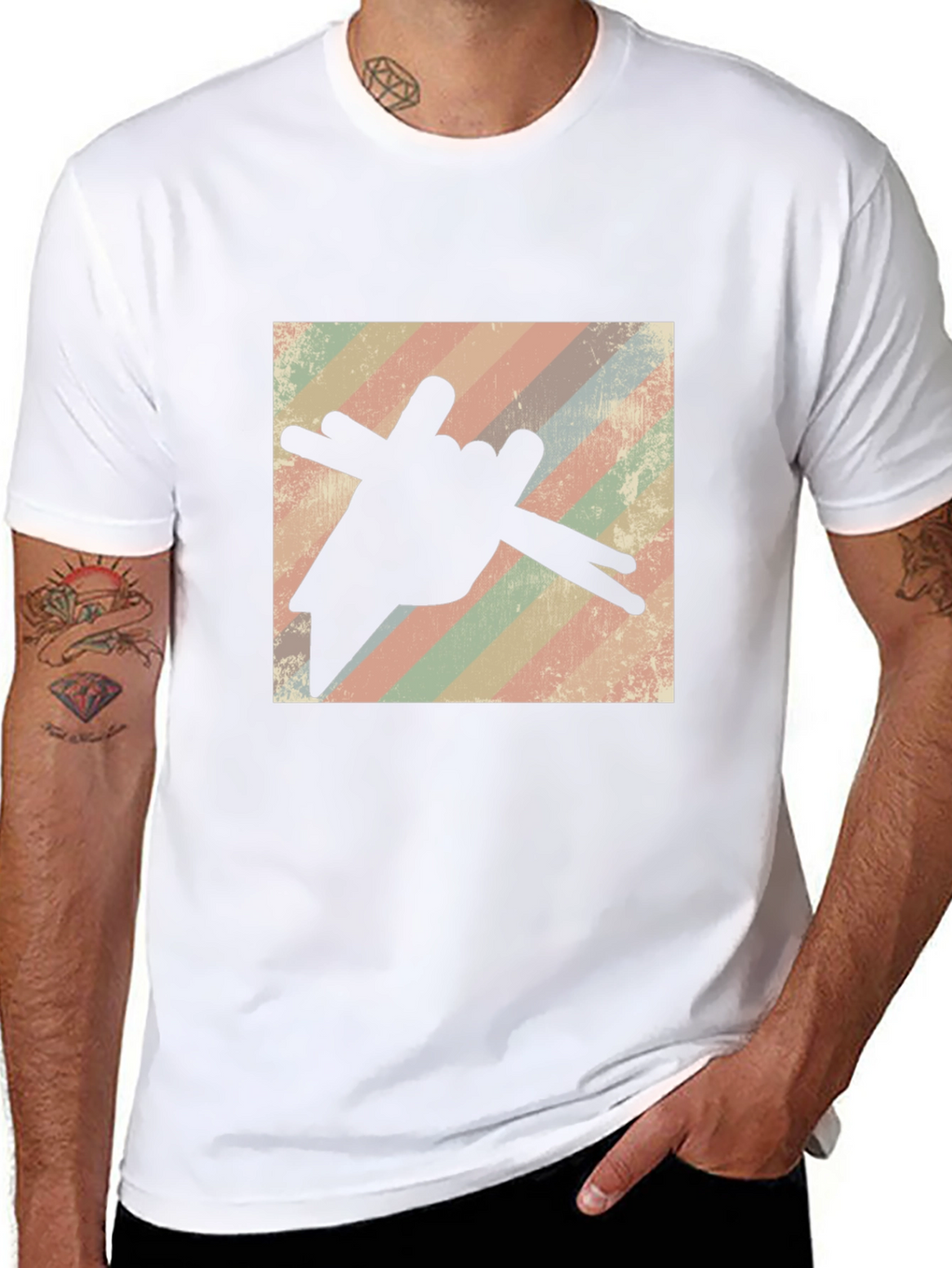 Drummer Hand Drumsticks T-Shirt - Music Lover Tee