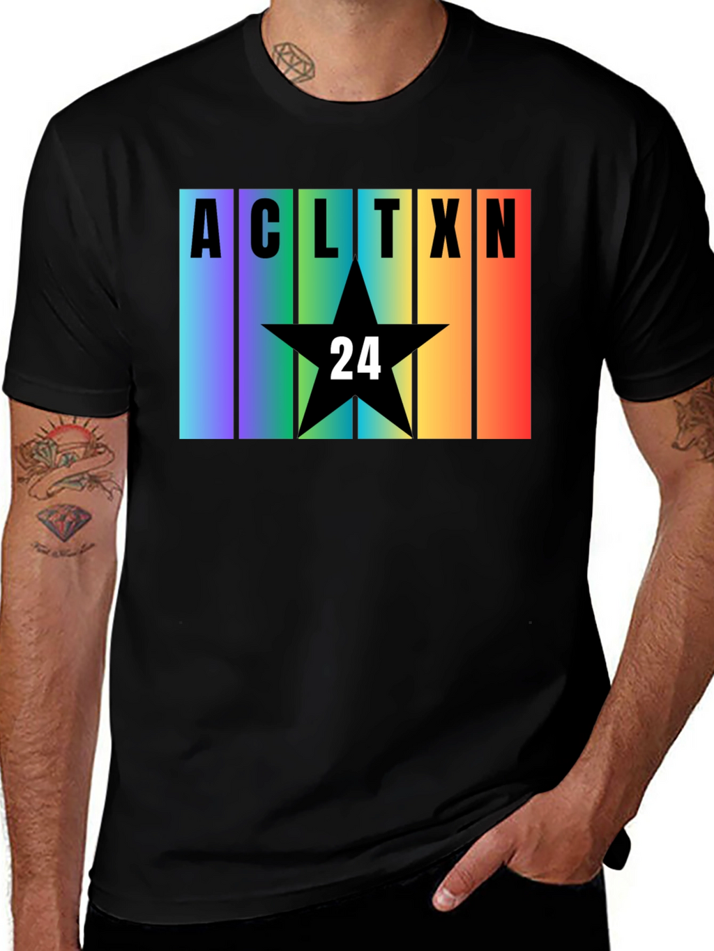 Austin TX Rainbow T-Shirt - Star 24 Design