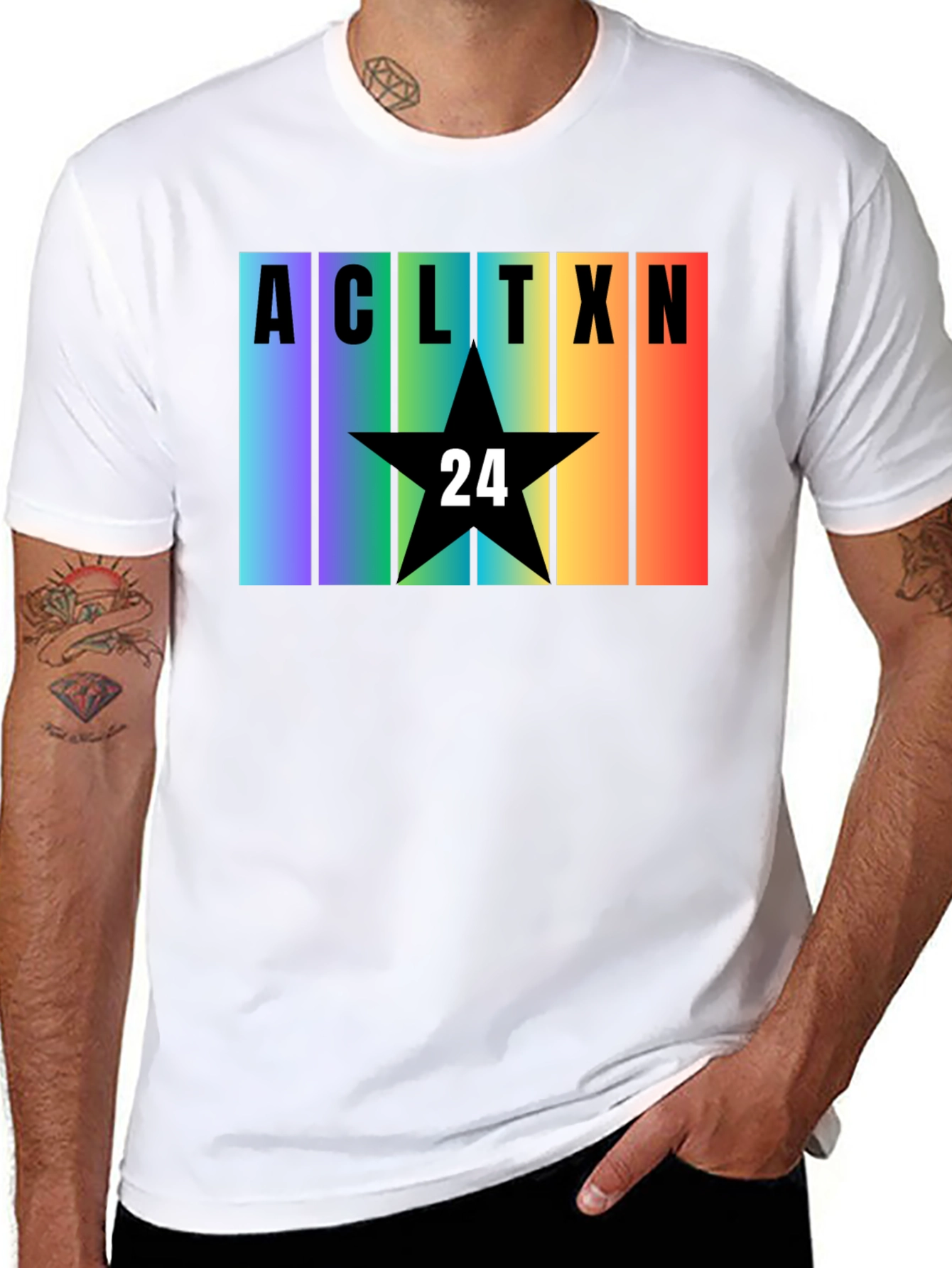 Austin TX Rainbow T-Shirt - Star 24 Design