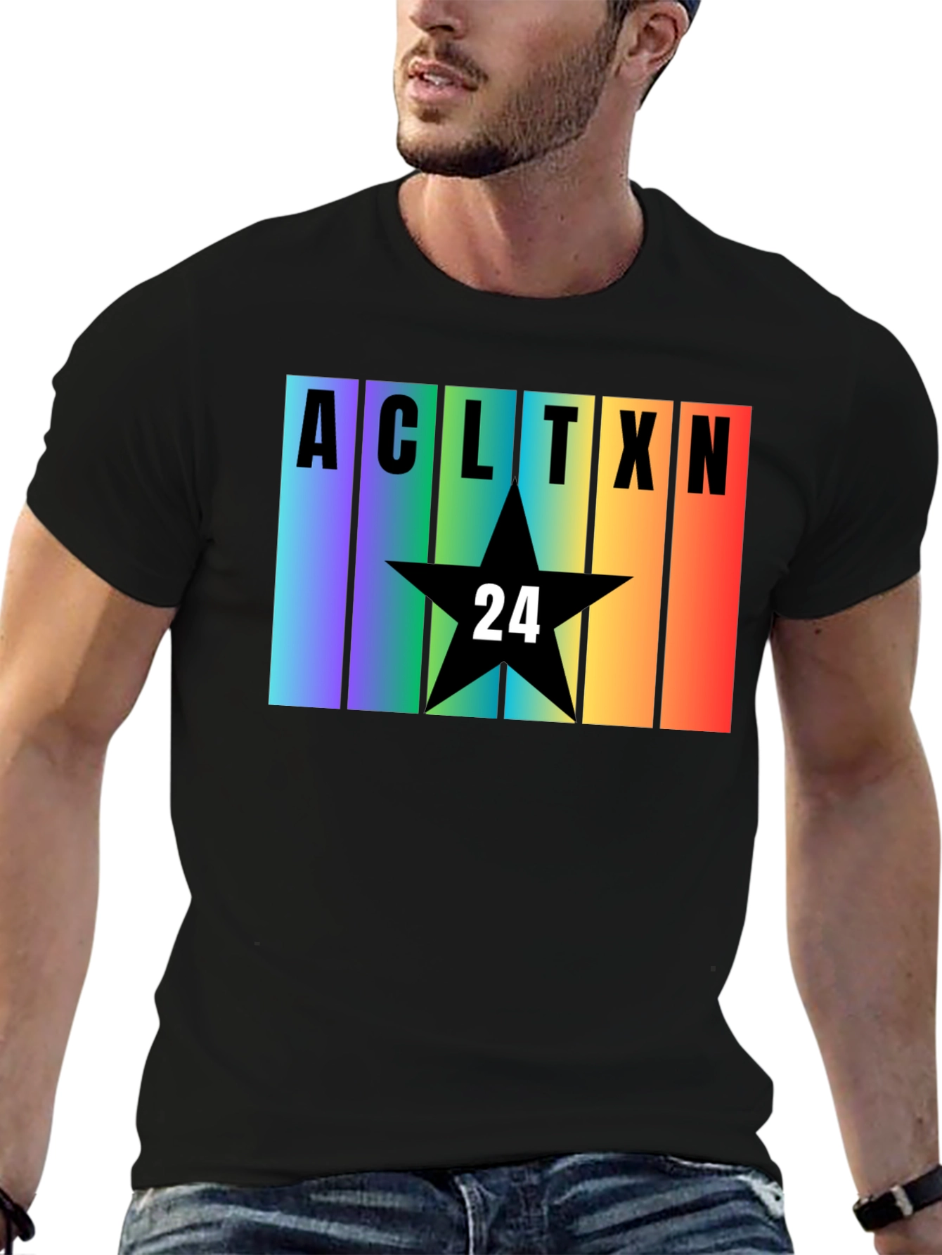 Austin TX Rainbow T-Shirt - Star 24 Design