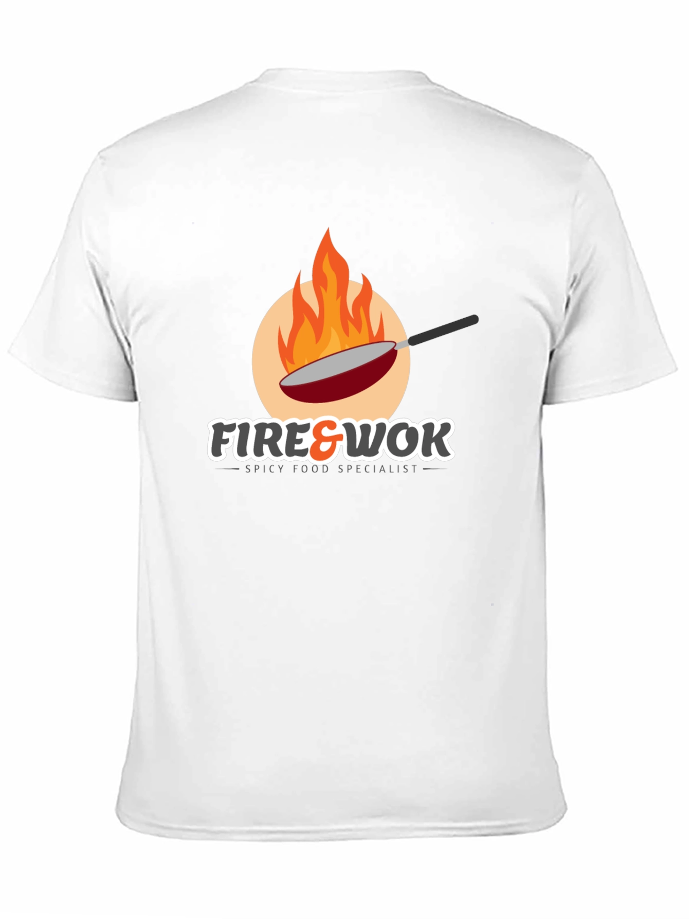 Fire & Wok Black T-Shirt - Spicy Food Specialist Tee