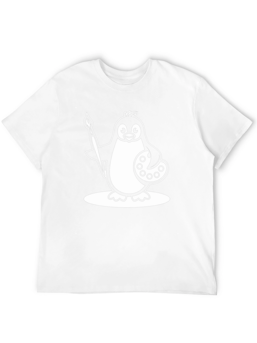 Penguin Artist Graphic T-Shirt - Black Cotton Tee