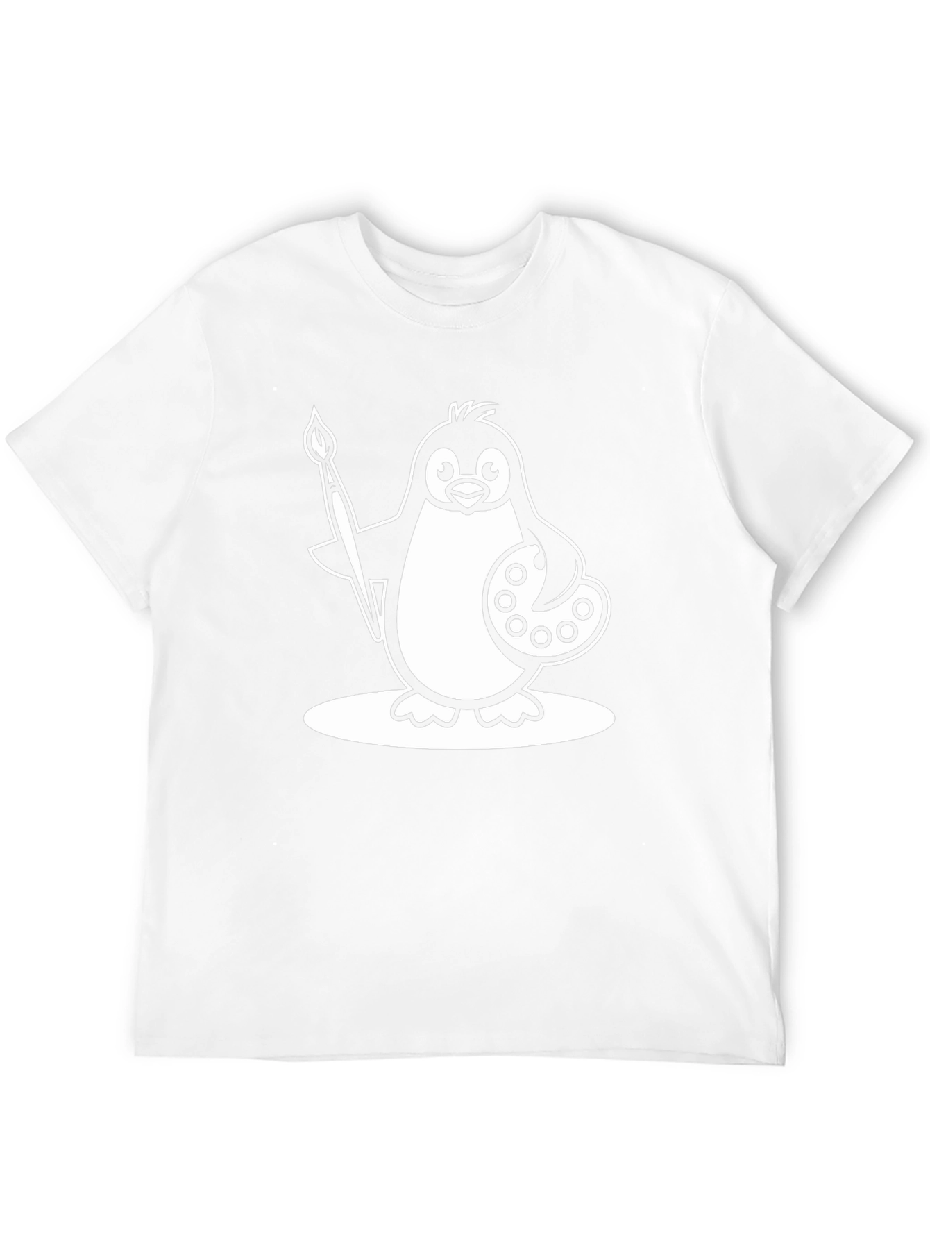 Penguin Artist Graphic T-Shirt - Black Cotton Tee