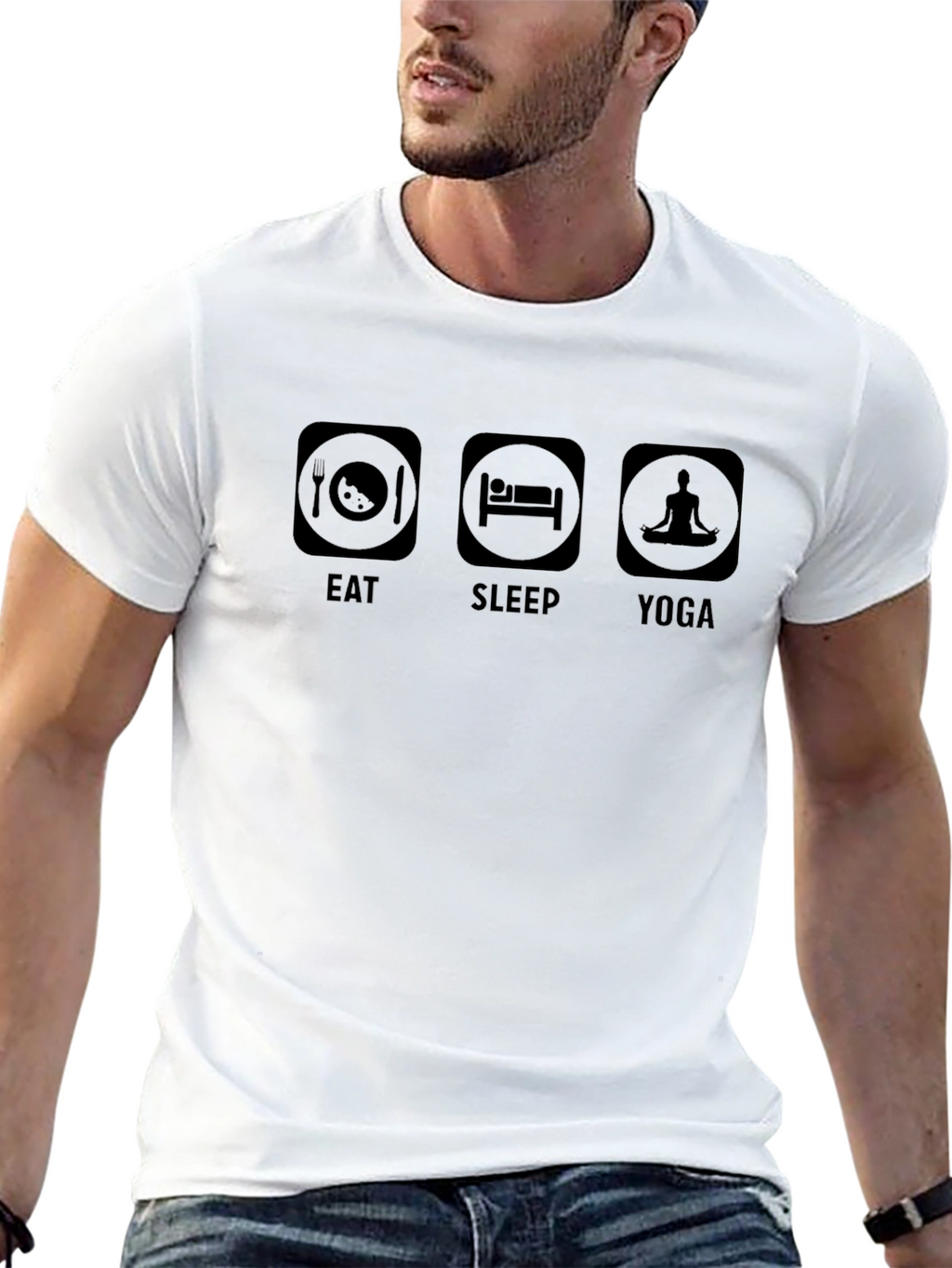 Eat Sleep Yoga T-Shirt - Meditation Lifestyle Tee