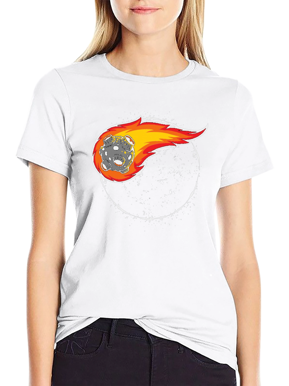 Meteor Strike Graphic Tee - Black Cotton Comfort
