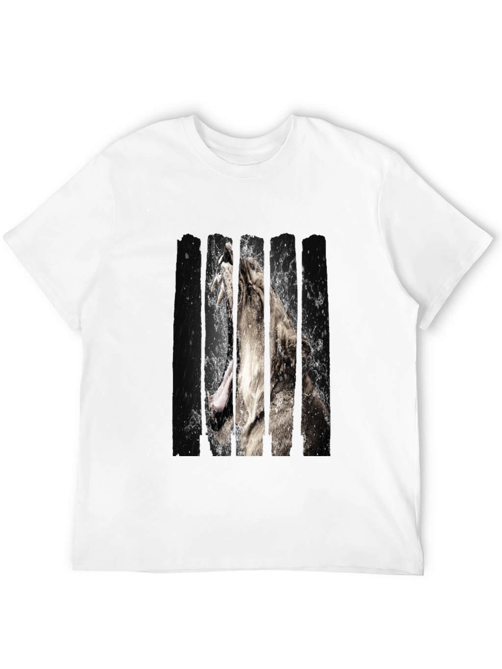 Lion Graphic Print Black Tee