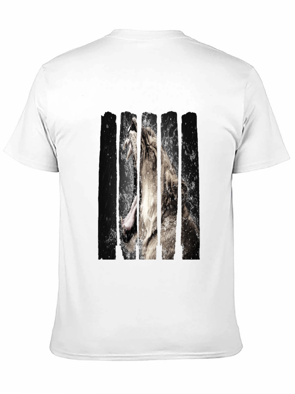 Lion Graphic Print Black Tee
