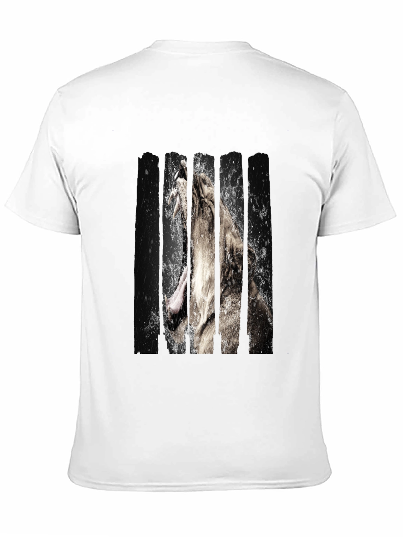 Lion Graphic Print Black Tee