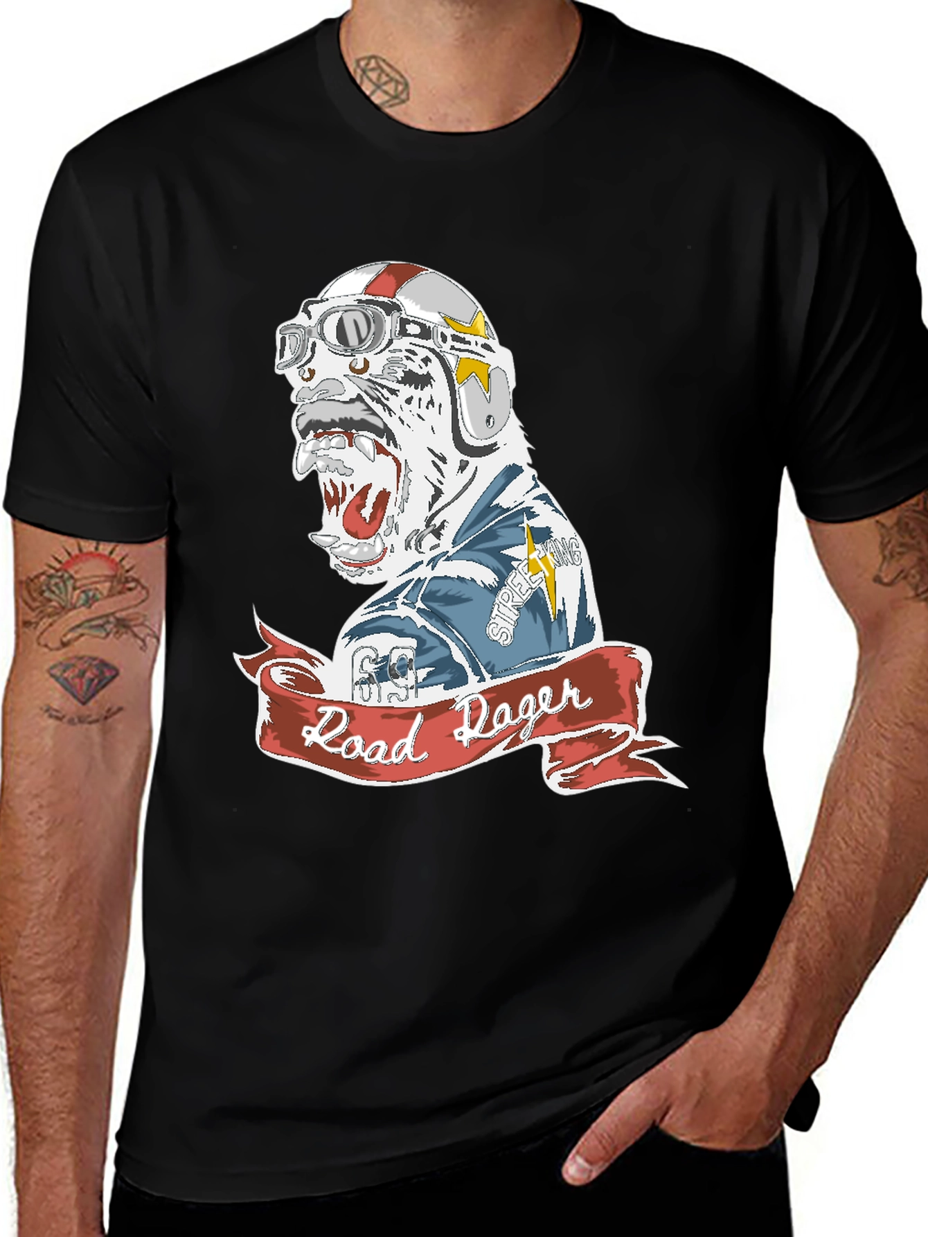 Road Rager Graphic Tee - Mens Black T-Shirt