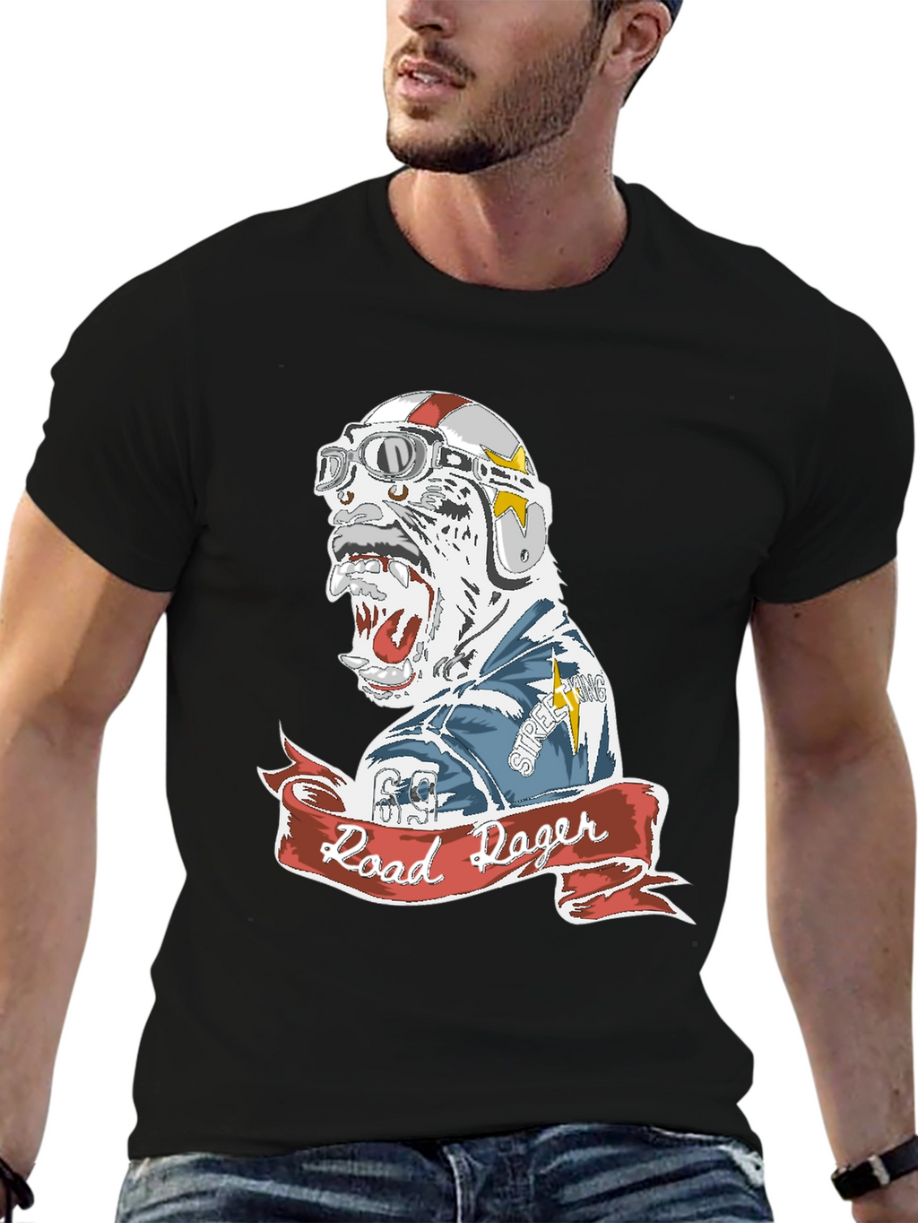 Road Rager Graphic Tee - Mens Black T-Shirt