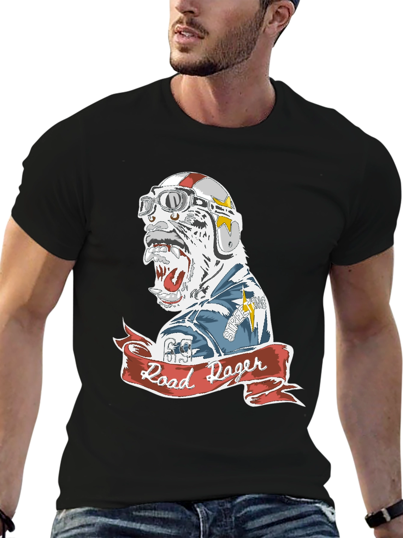 Road Rager Graphic Tee - Mens Black T-Shirt