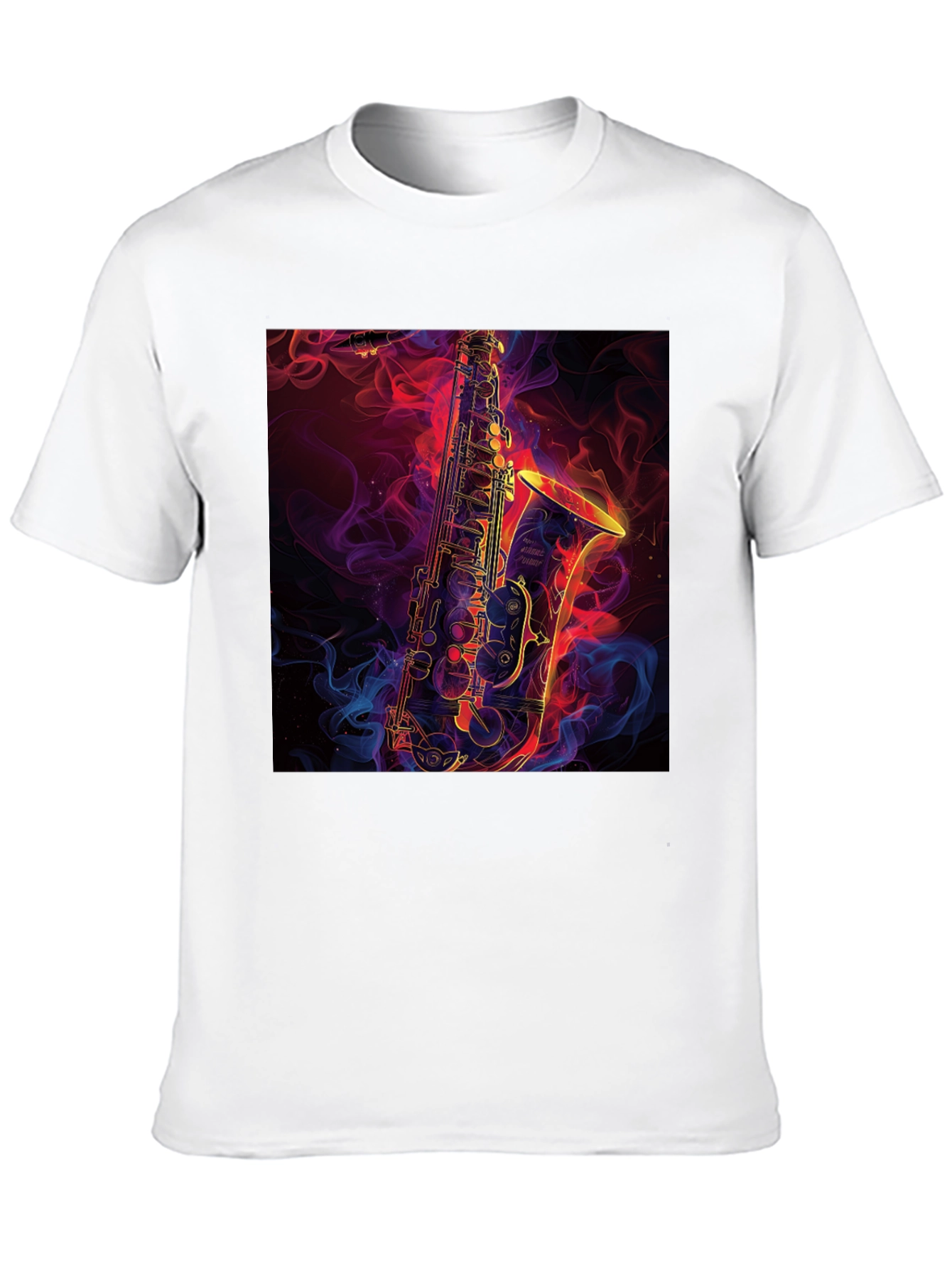 Saxophone Graphic Black T-Shirt - Musical Style