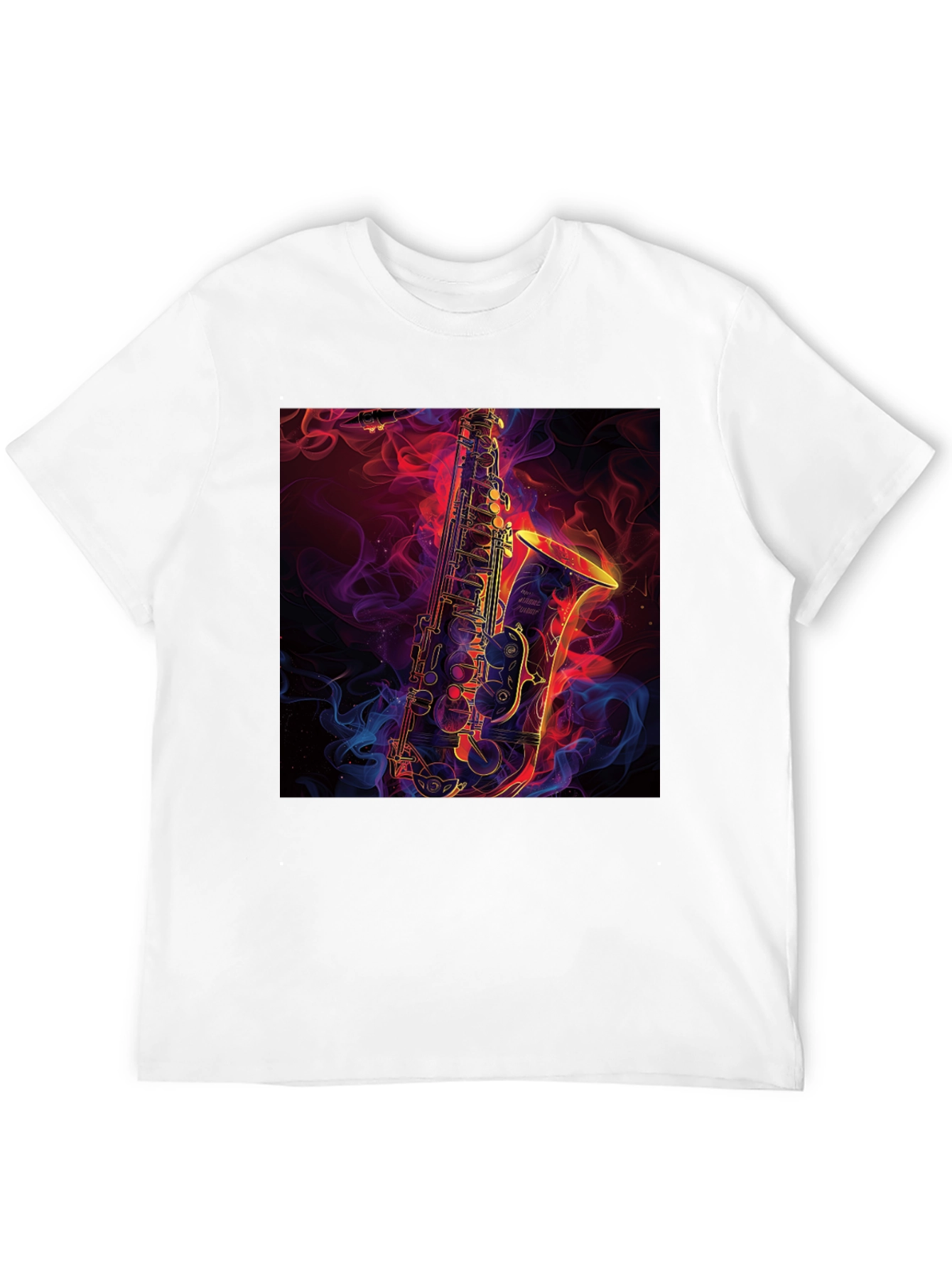 Saxophone Graphic Black T-Shirt - Musical Style