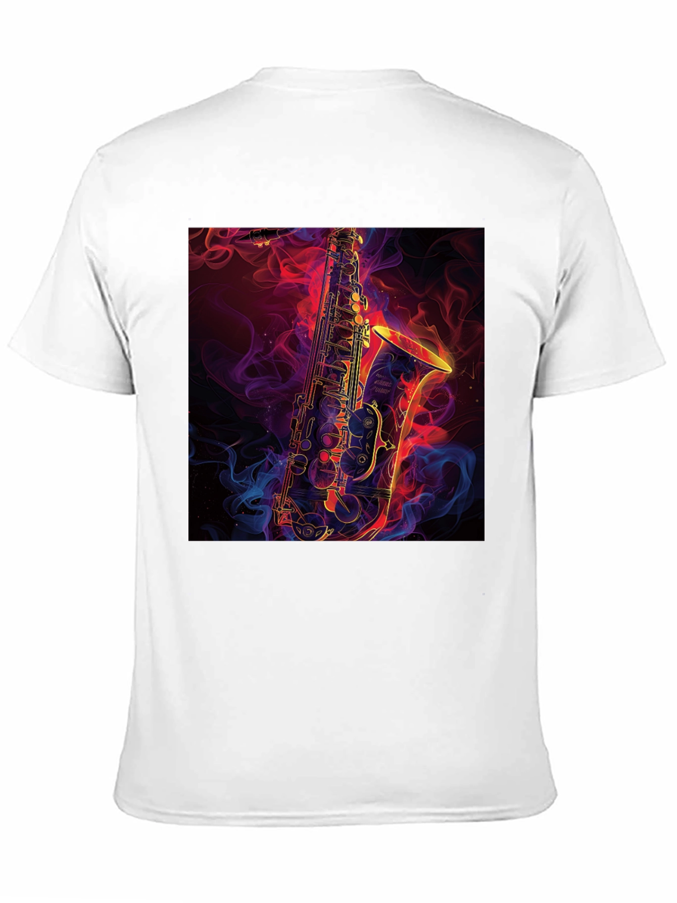 Saxophone Graphic Black T-Shirt - Musical Style