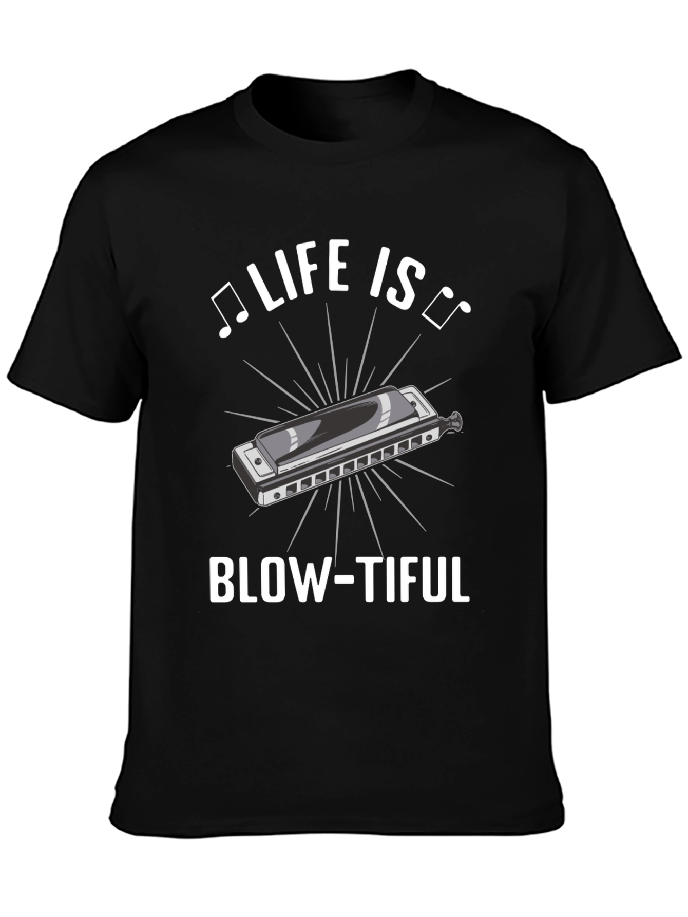 Life is Blow-tiful Harmonica T-Shirt