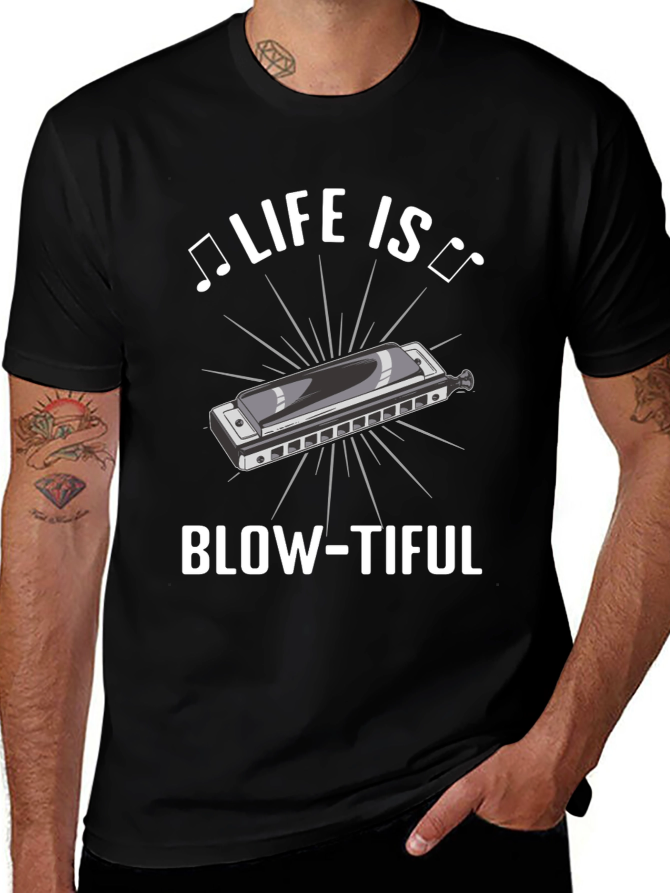 Life is Blow-tiful Harmonica T-Shirt