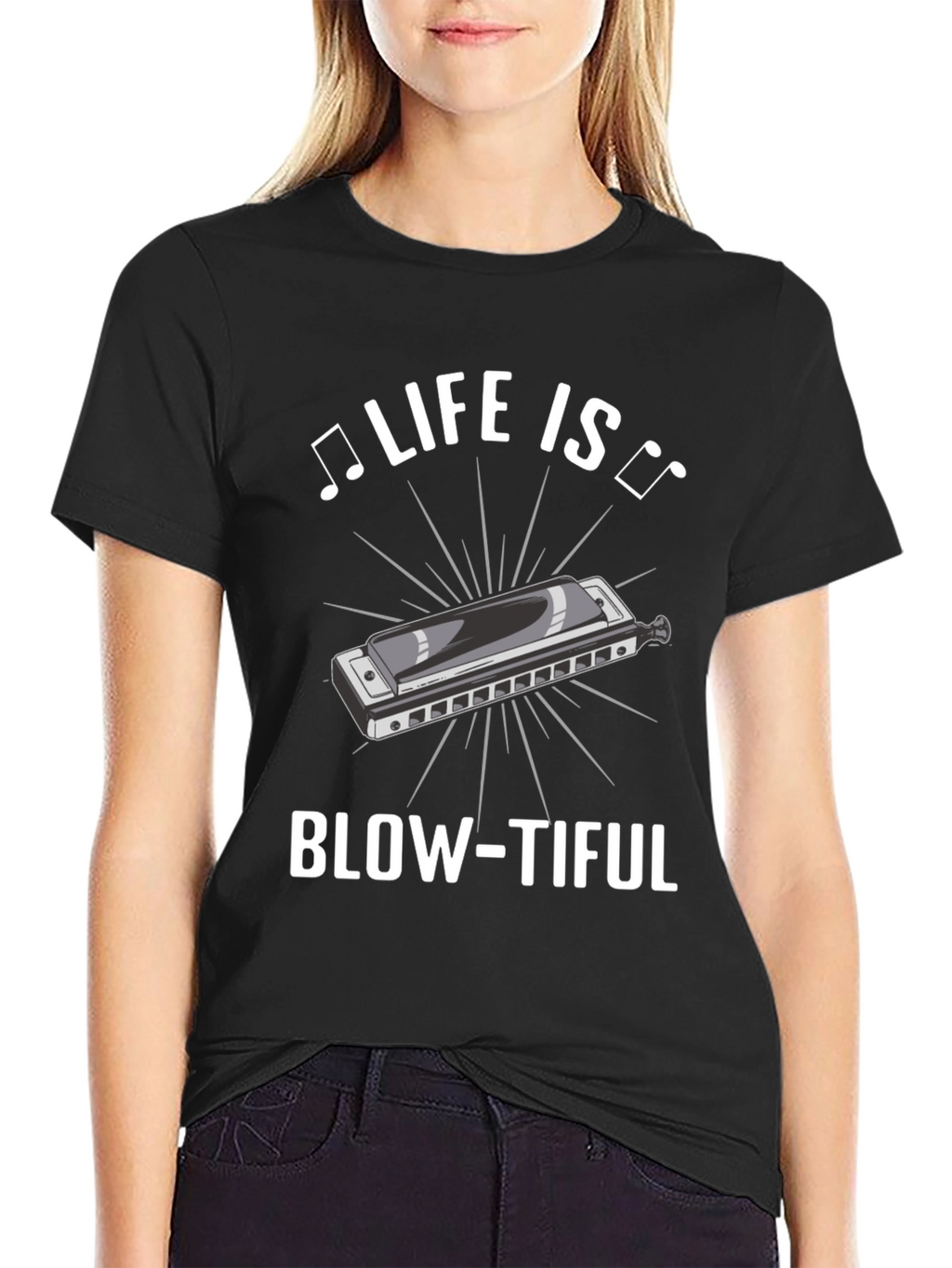 Life is Blow-tiful Harmonica T-Shirt