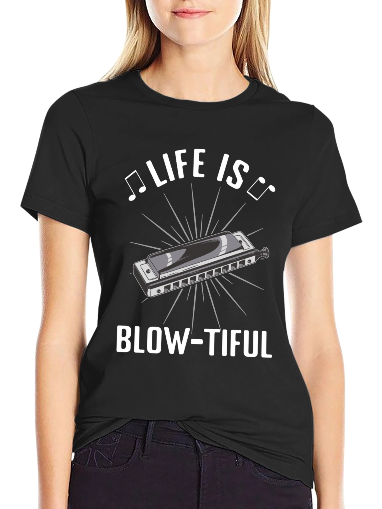 Life is Blow-tiful Harmonica T-Shirt