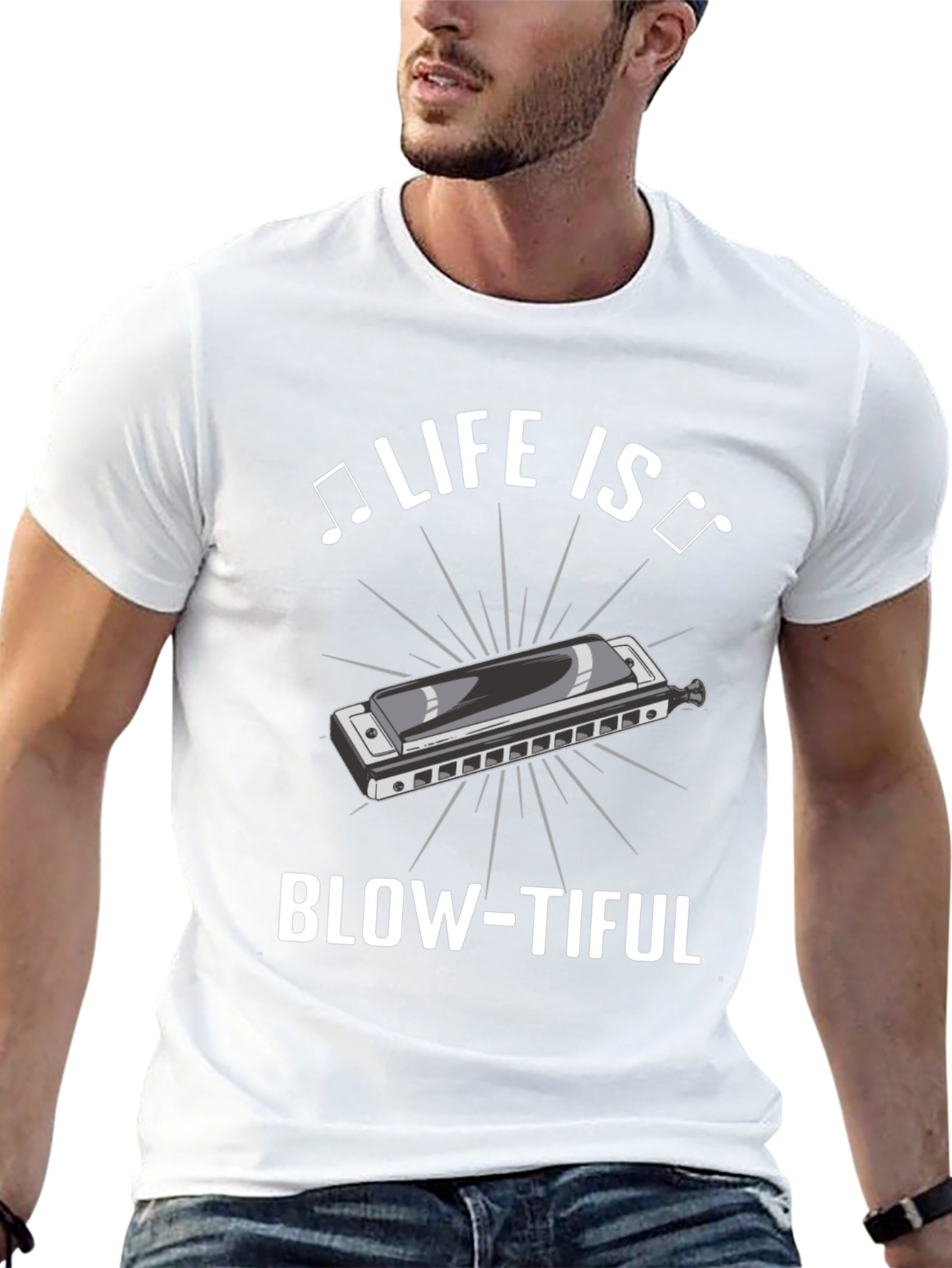 Life is Blow-tiful Harmonica T-Shirt