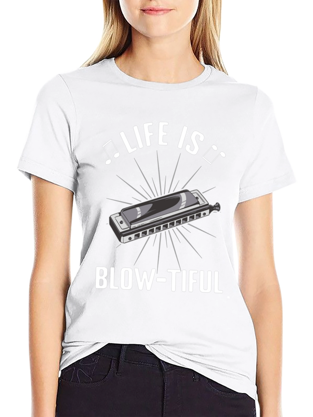 Life is Blow-tiful Harmonica T-Shirt