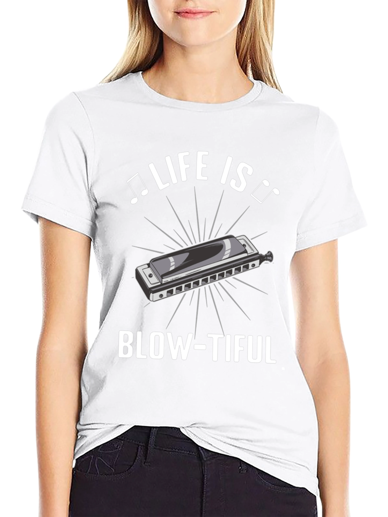 Life is Blow-tiful Harmonica T-Shirt