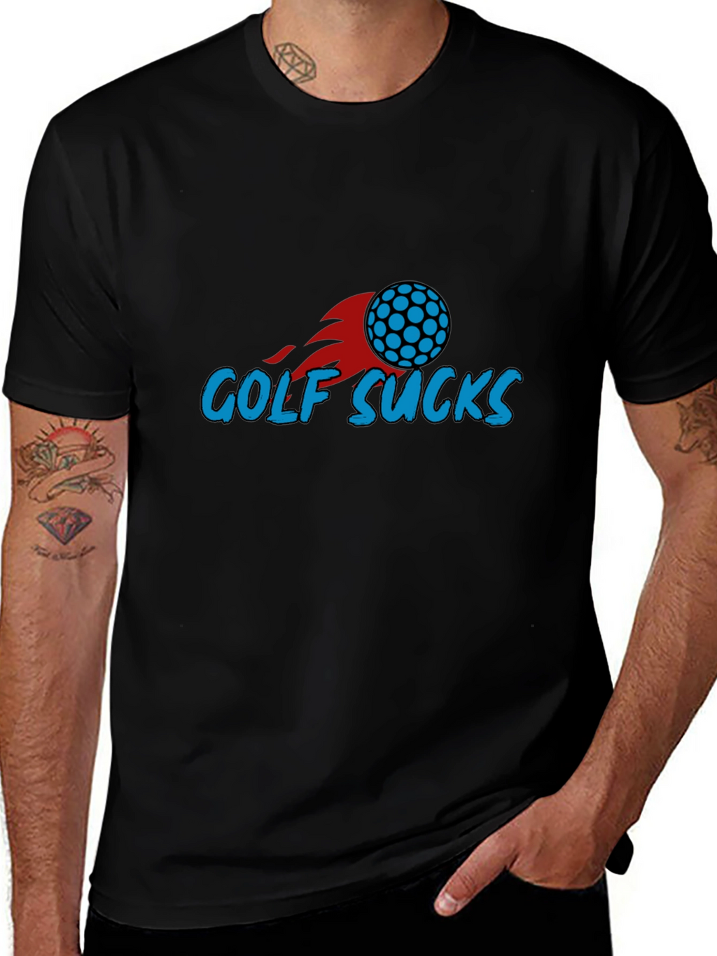 Golf Sucks T-Shirt - Novelty Golfing Tee