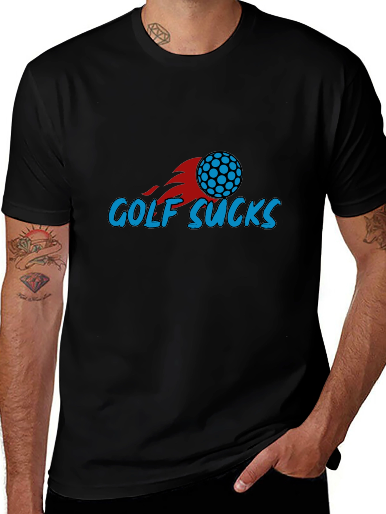 Golf Sucks T-Shirt - Novelty Golfing Tee