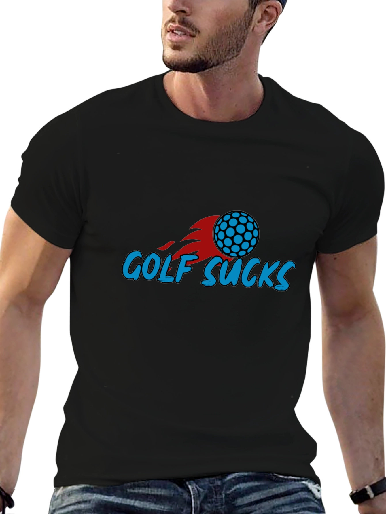 Golf Sucks T-Shirt - Novelty Golfing Tee