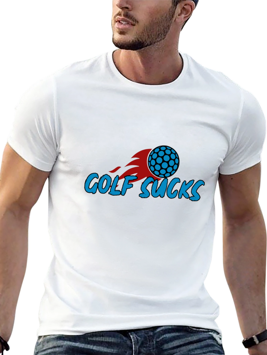 Golf Sucks T-Shirt - Novelty Golfing Tee