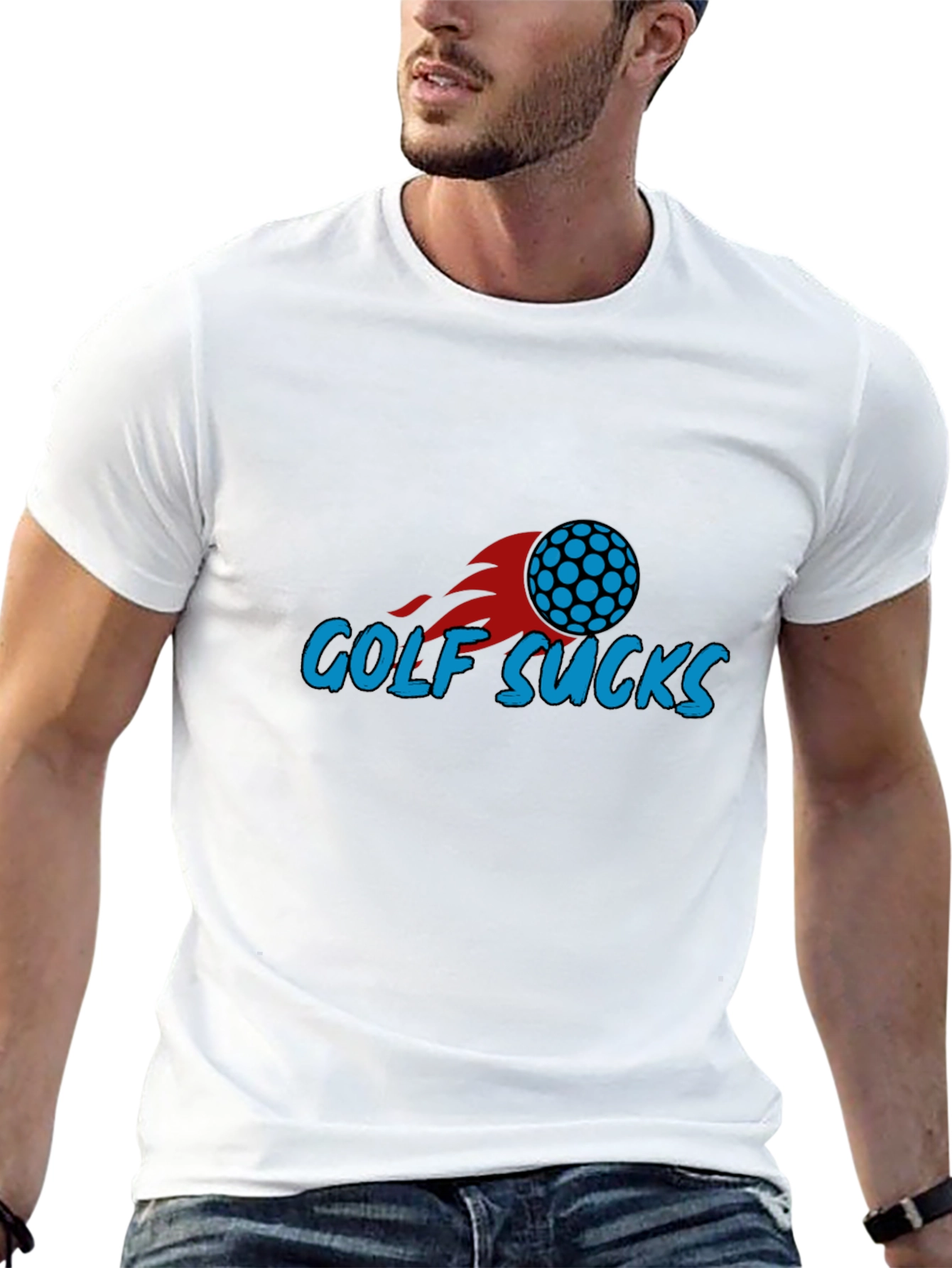 Golf Sucks T-Shirt - Novelty Golfing Tee