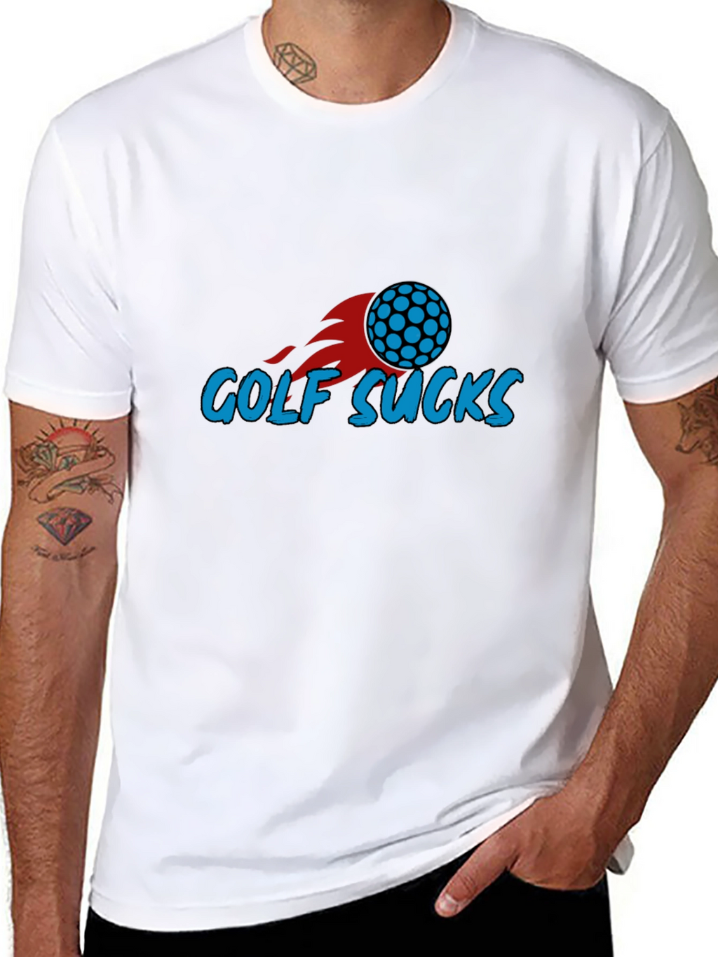 Golf Sucks T-Shirt - Novelty Golfing Tee