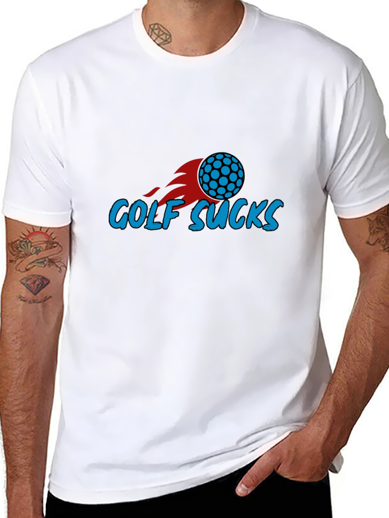 Golf Sucks T-Shirt - Novelty Golfing Tee