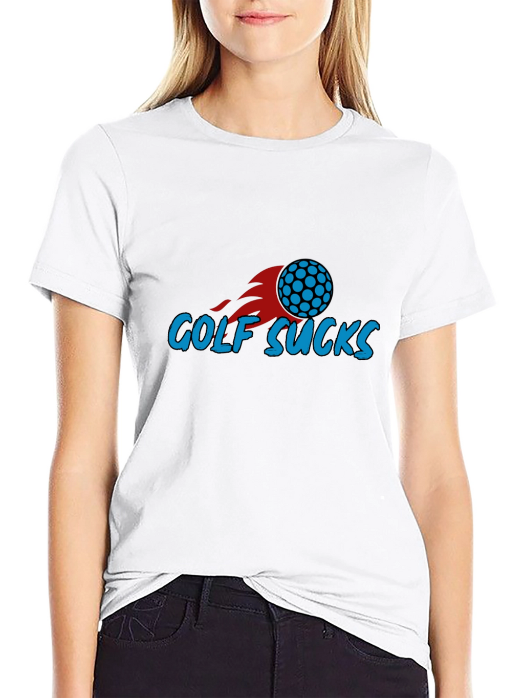 Golf Sucks T-Shirt - Novelty Golfing Tee