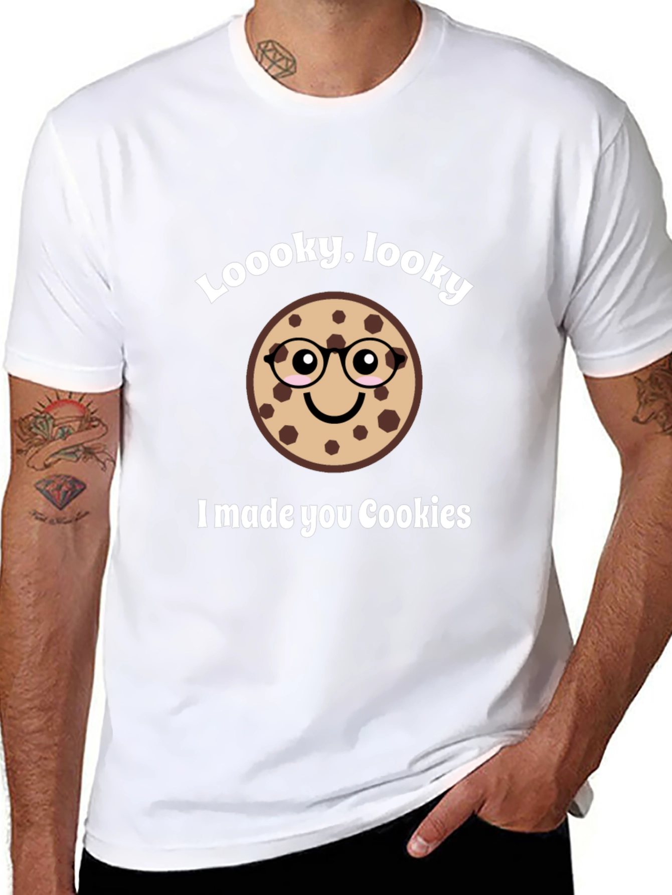 Funny Cookie T-Shirt - Loooky Looky I Made You Cookies!