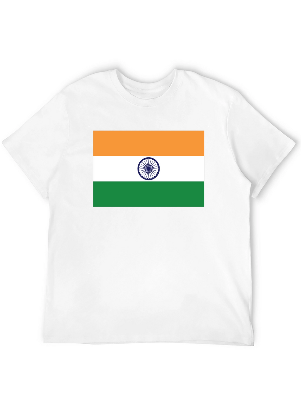 India Flag Graphic Tee - Black Cotton Blend