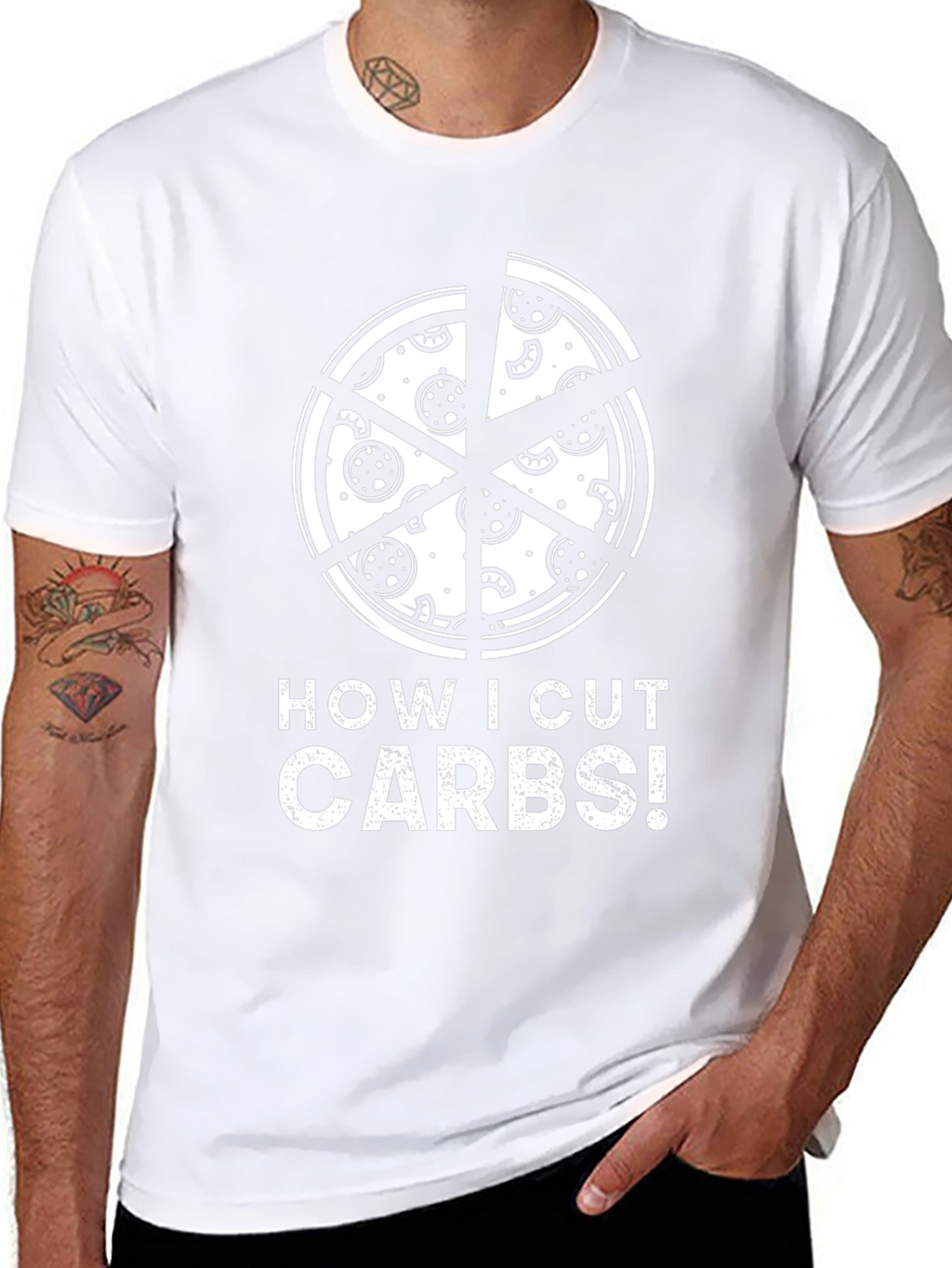 How I Cut Carbs Pizza Graphic T-Shirt