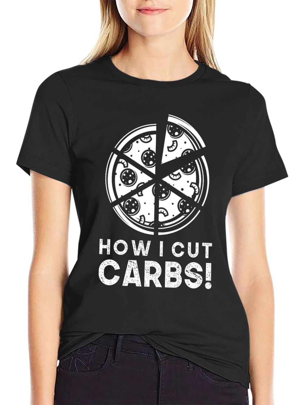 How I Cut Carbs Pizza Graphic T-Shirt