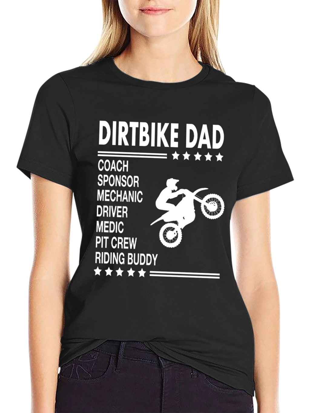 Dirtbike Dad Graphic Tee - Motocross Father T-Shirt