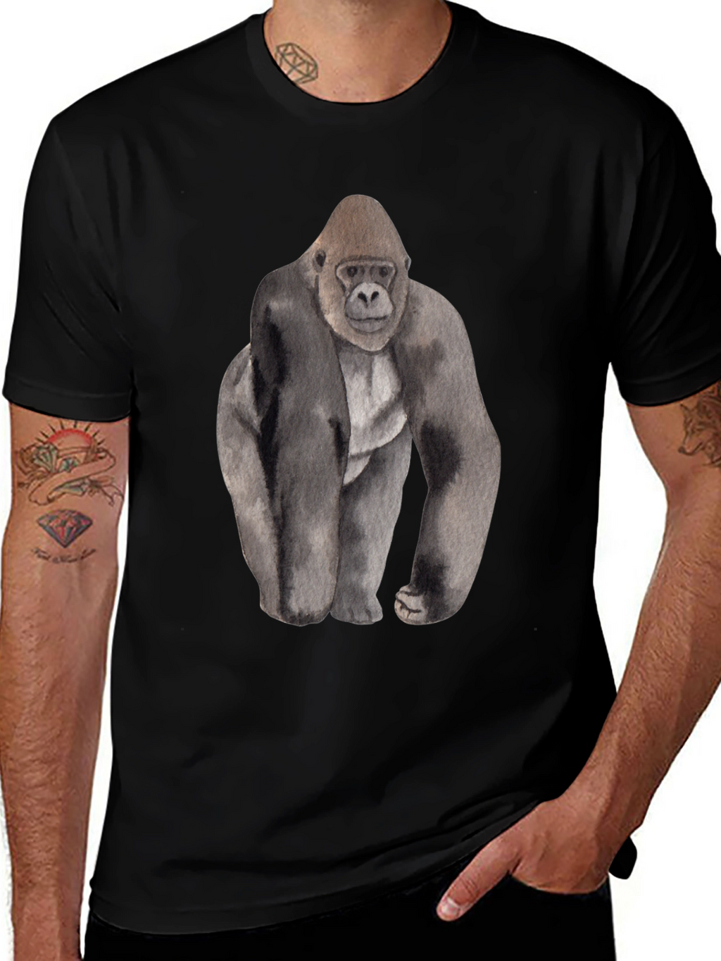 Gorilla Graphic T-Shirt - Classic Fit Soft Cotton