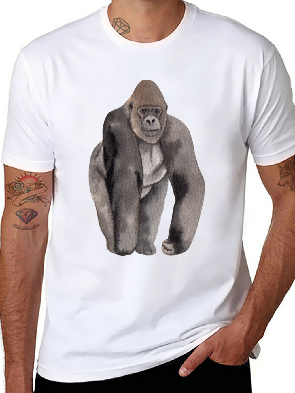 Gorilla Graphic T-Shirt - Classic Fit Soft Cotton