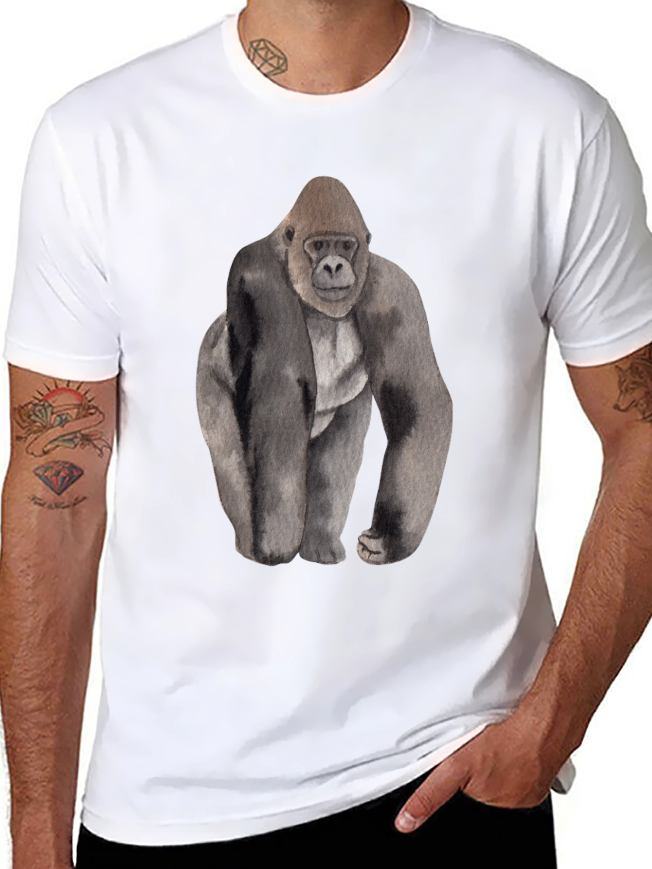Gorilla Graphic T-Shirt - Classic Fit Soft Cotton