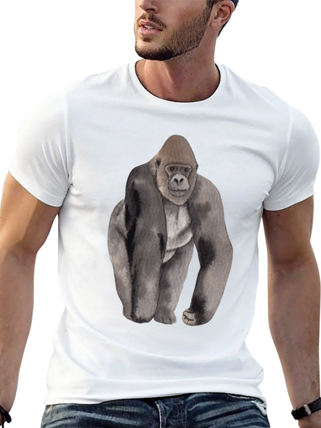 Gorilla Graphic T-Shirt - Classic Fit Soft Cotton