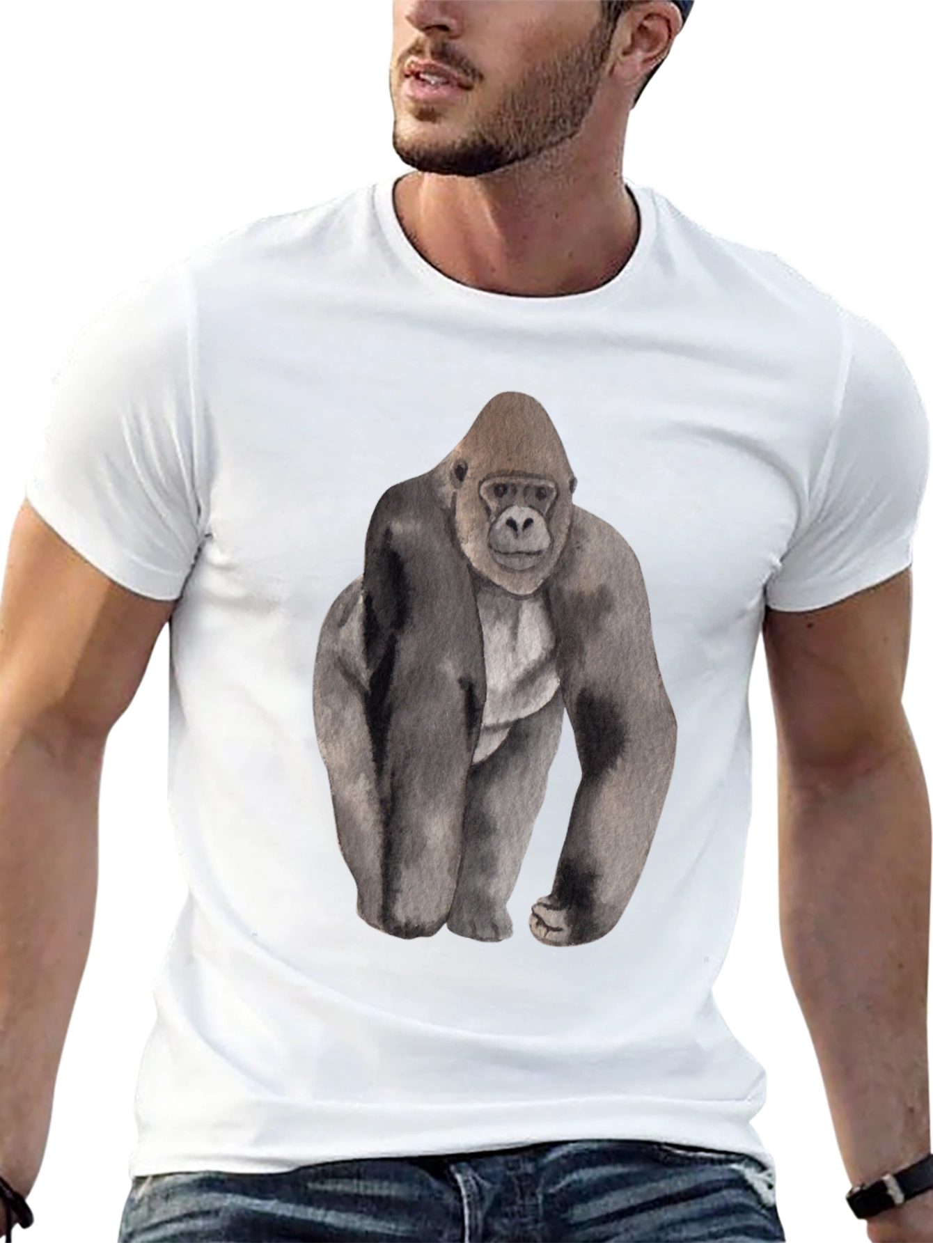 Gorilla Graphic T-Shirt - Classic Fit Soft Cotton