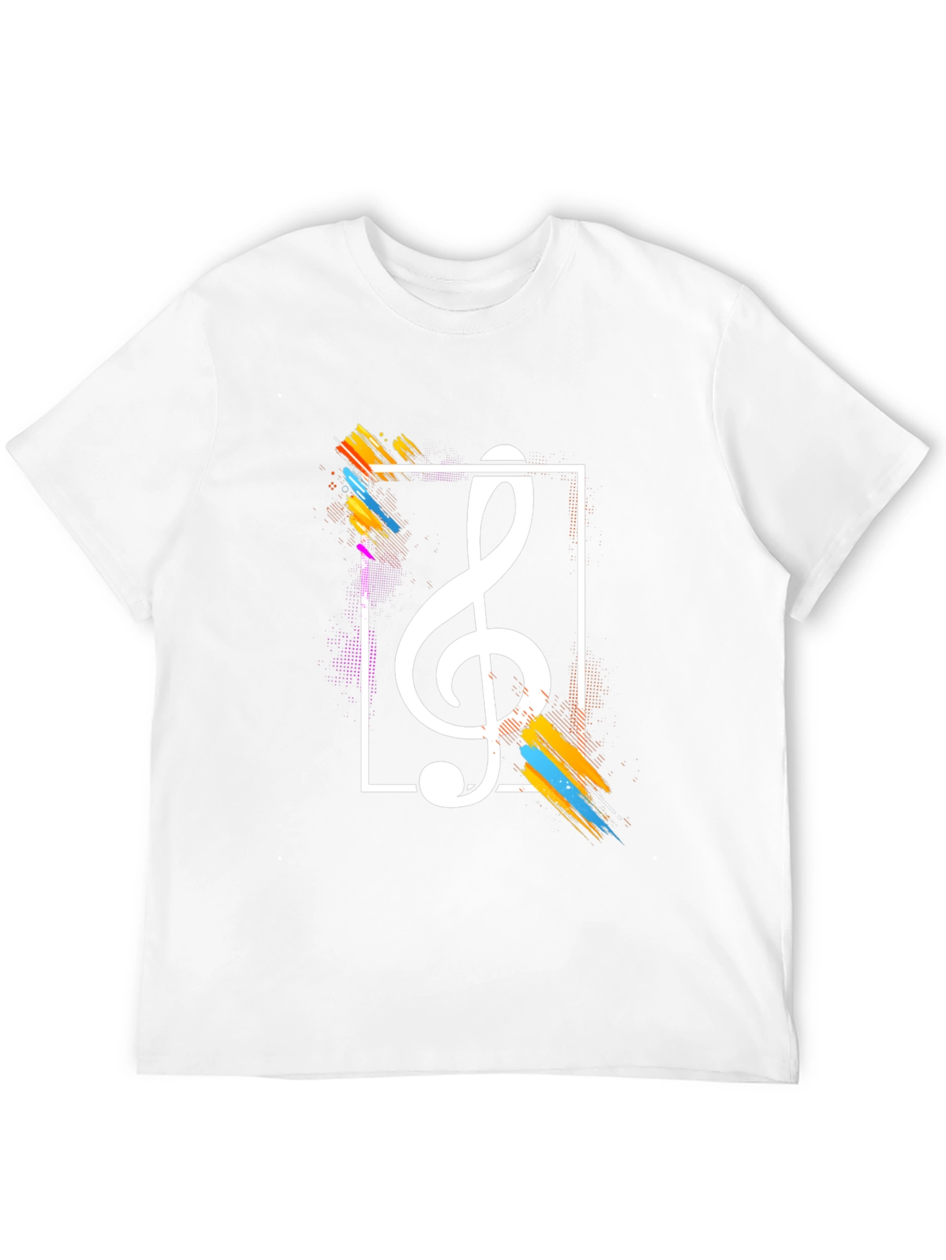 Stylish Music Note Graphic Tee - Black Cotton T-Shirt