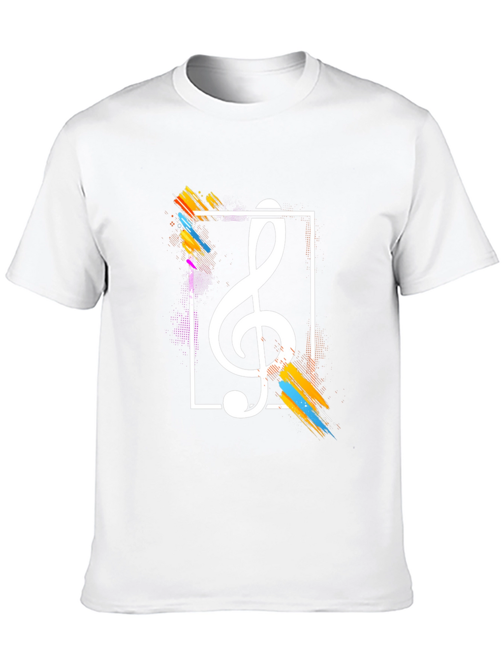 Stylish Music Note Graphic Tee - Black Cotton T-Shirt